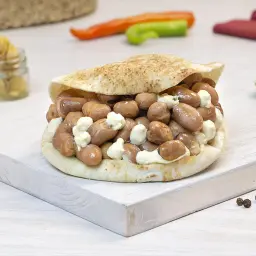 Foul with Hummus Sandwich